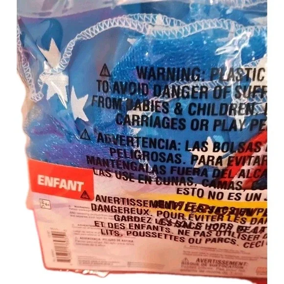 Marvel Child American Dream Tie On Shrug Boa Costume Fancy Halloween‎ - Picture 6 of 7